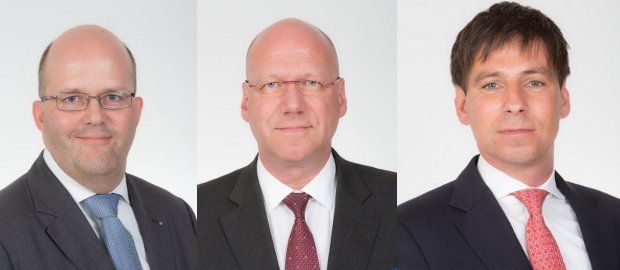 Drei neue Managing Directors für Alvarez & Marsals Deutschlandteam: v.l.n.r Frank Heideloff, Ulrich Geuss, Thorsten Dylla.