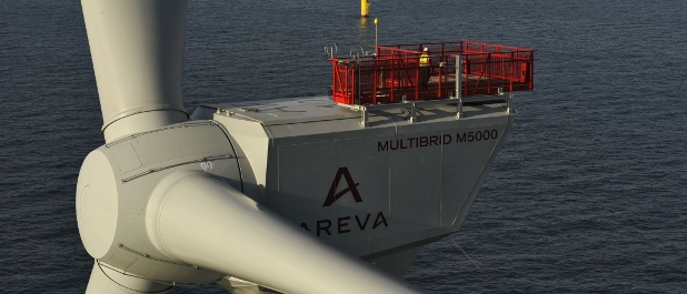 Windreich setzt bei seinen Offshore-Windparks auf Technik aus dem Haus Areva.