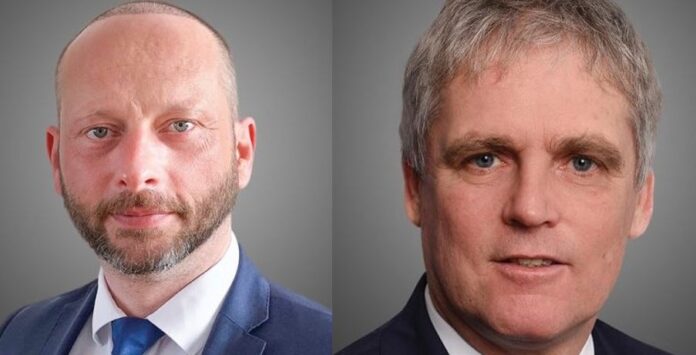 Markus Domin (links) und Uwe Heim (rechts) arbeiten in dem neuen Deutschland-Ankura-Büro.
