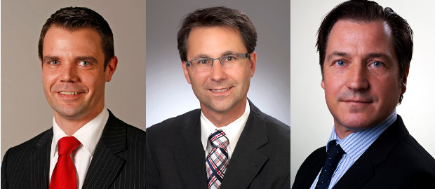 Ralf Dillmann, Maik Frey und Andreas Fitz (von links nach rechts) sind neue Partner bei BearingPoint.