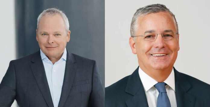 Übernimmt jetzt von Stephan Schaller (links) die Zügel bei dem Technologieunternehmen Voith: CFO Toralf Haag (rechts)