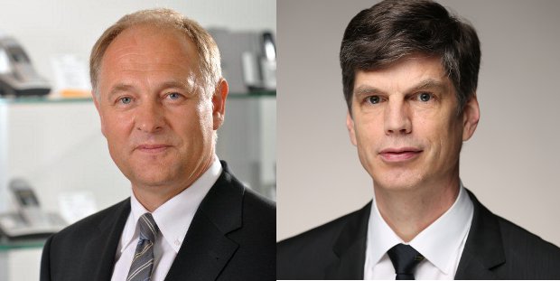 Lenken ab sofort die Geschicke von Gigaset: CEO Klaus Weßing (links) und CFO Hans-Henning Doerr.