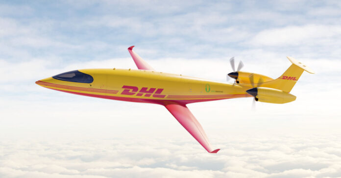 Die Deutsche Post will Fracht künftig auch mit dem Elektroflugzeug Eviation Alice transportieren. Foto: Deutsche Post DHL