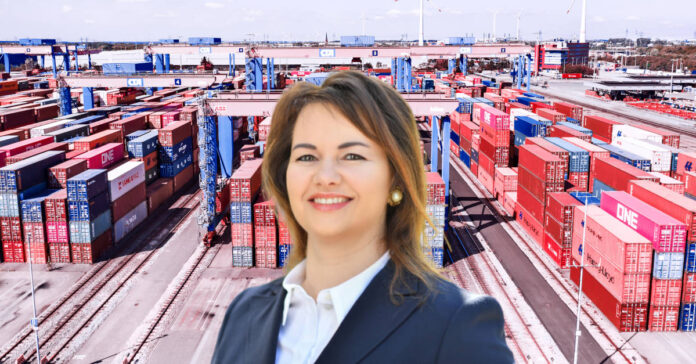 Tanja Dreilich und der Hafenbetreiber HHLA gehen künftig getrennte Wege. Foto: HHLA/Collage: FINANCE