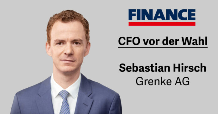 Sebastian Hirsch ist CEO und CFO des Finanzdienstleisters Grenke. Foto: Grenke/Montage: FINANCE
