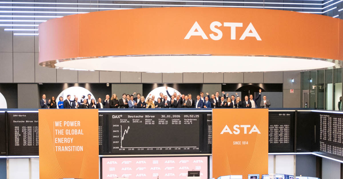 Asta Energy startete am heutigen Freitag erfolgreich an der Frankfurter Börse. Foto: Asta Energy Solutions/Jan Hosan