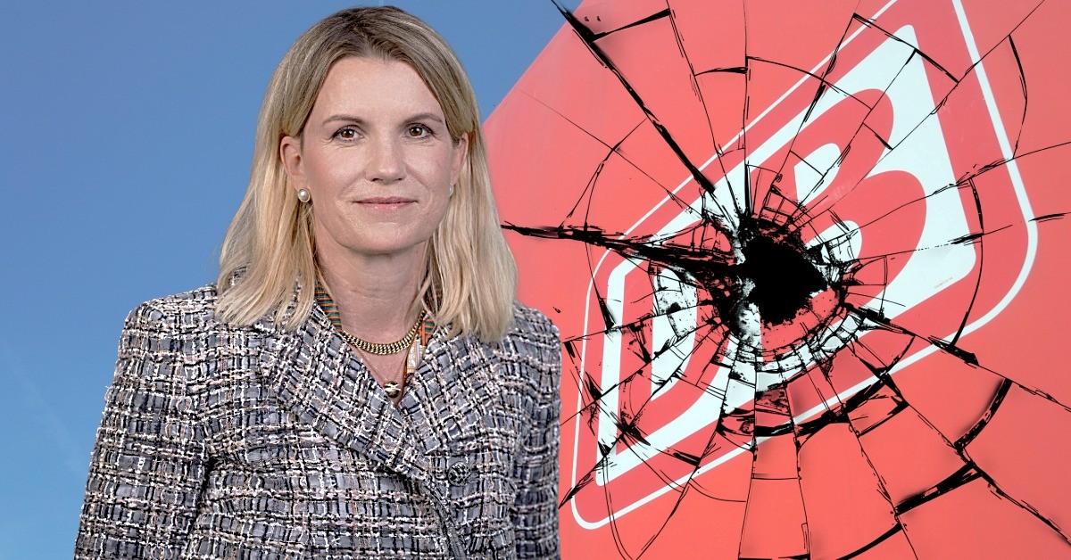 Zwischen der Deutschen Bahn und CFO Karin Dohm ist in kurzer Zeit viel kaputtgegangen. Fotos: Deutsche Bahn; Collage: FINANCE