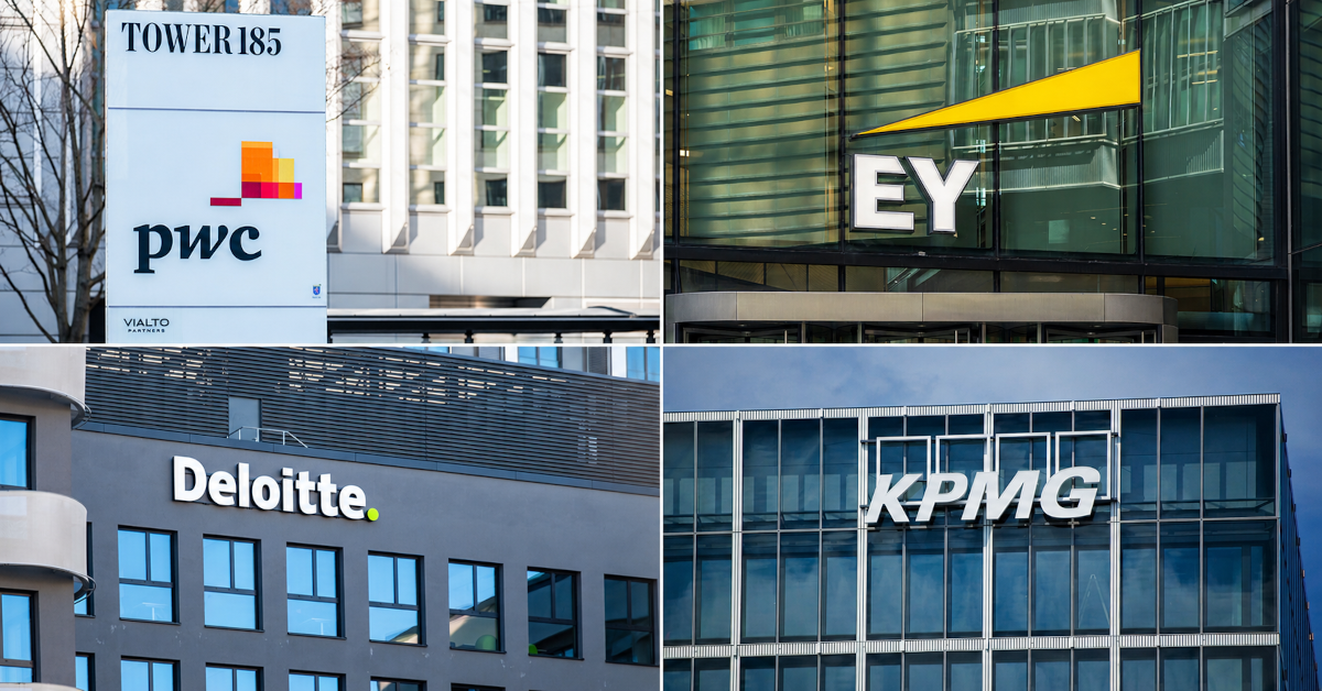 Fast eine halbe Milliarde Euro Honorar kassierten die Big Four 2025 für die Abschlussprüfung im Dax. Fotos: kittyfly/WD-Stock-Photos/MagdaWygralak/kittyfly - stock.adobe.com/Collage: FINANCE