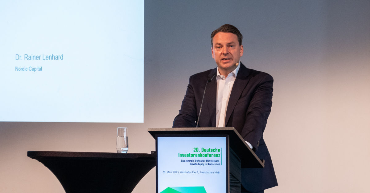 Rainer Lenhard war Keynote-Speaker auf der 20. Deutschen Investorenkonferenz im Jahr 2023. Foto: FAZ Business Media/Andreas Varnhorn