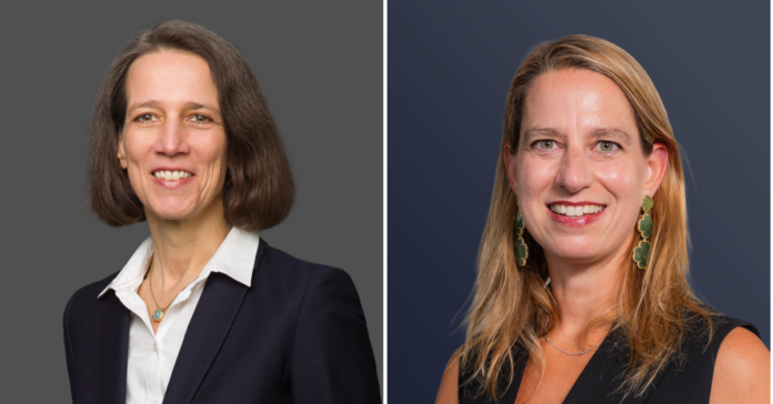 Beide kommen vom Wettbewerb: Josefine Hänsel und Kerstin Leuschner sind die neuen Managing Directors bei Interpath (v.l.n.r.). Foto: Interpath, Collage FINANCE