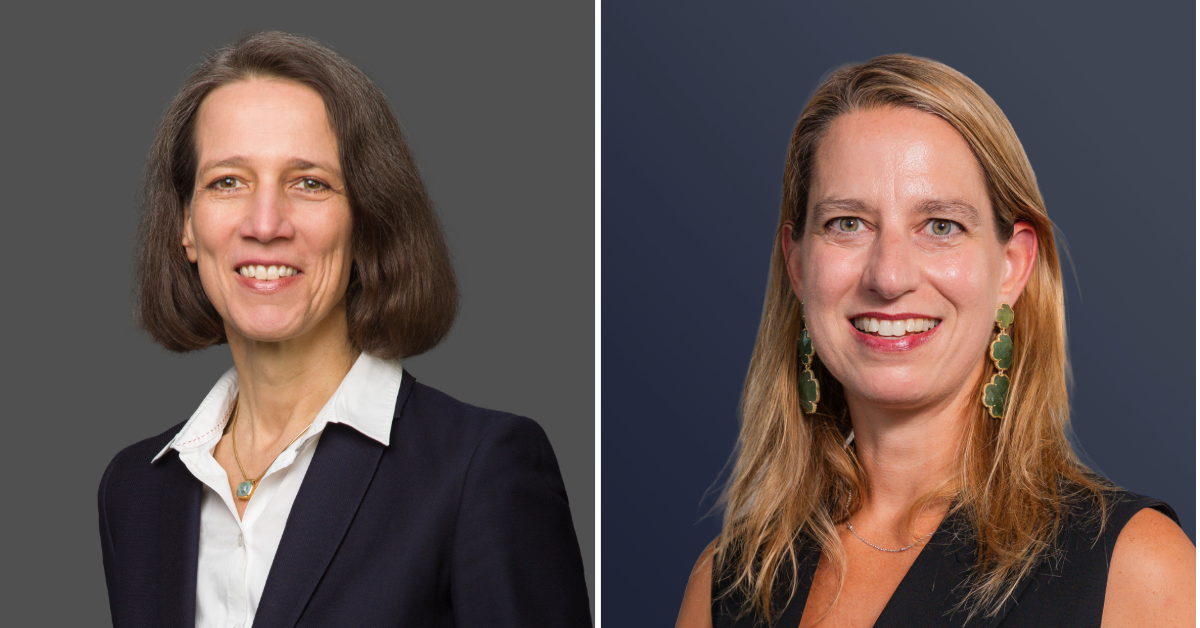 Beide kommen vom Wettbewerb: Josefine Hänsel und Kerstin Leuschner sind die neuen Managing Directors bei Interpath (v.l.n.r.). Foto: Interpath, Collage FINANCE
